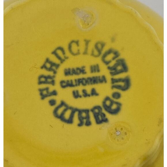 Franciscan Ware 1940's Yellow Toastmaster Junior Toast Jam Container Jar Cup - Picture 10 of 10